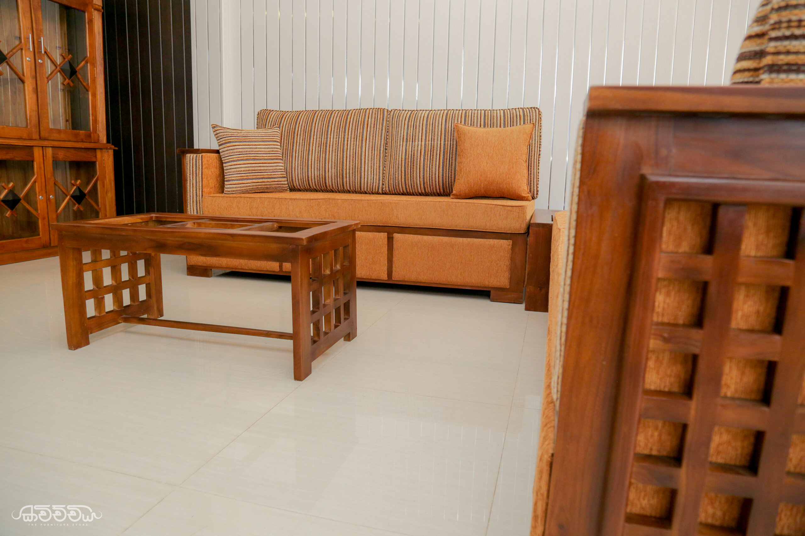 S9 - Teak Bend Sofa Kavichchiya Furniture