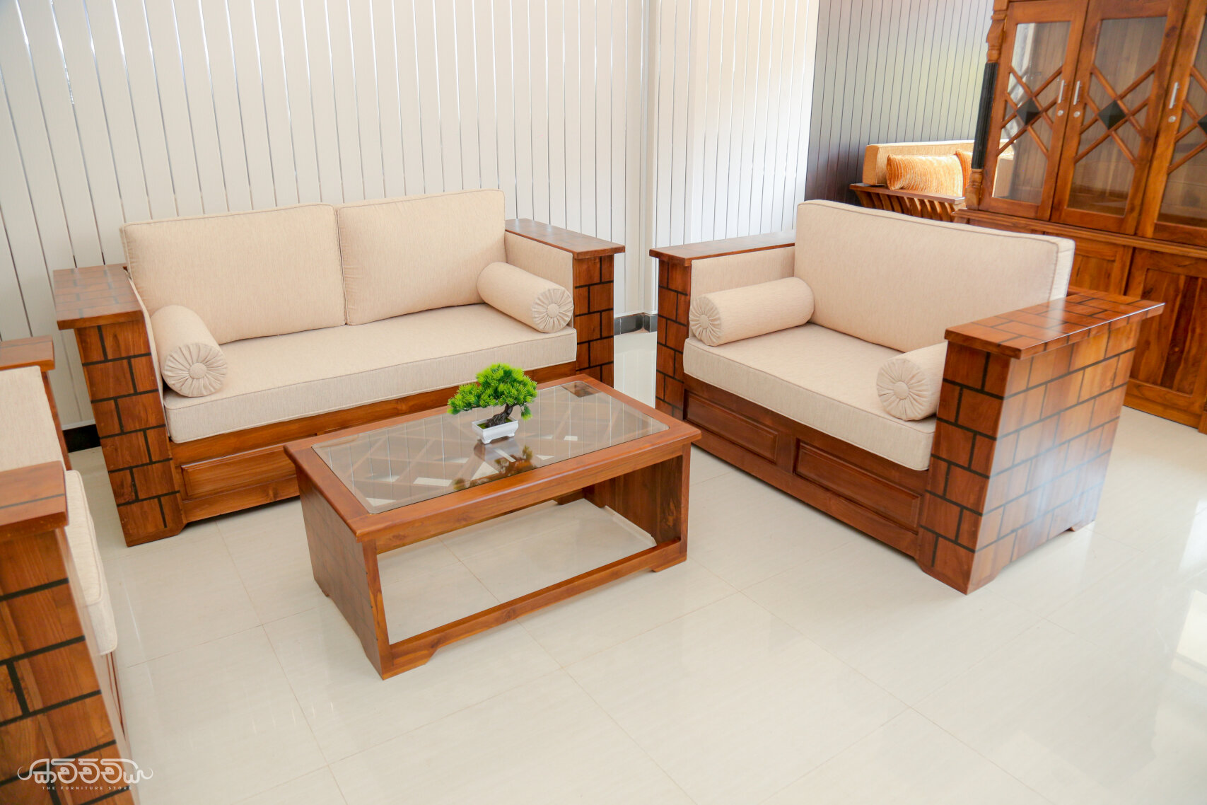 S11 - Teak Haven Sofa - Kavichchiya Furniture