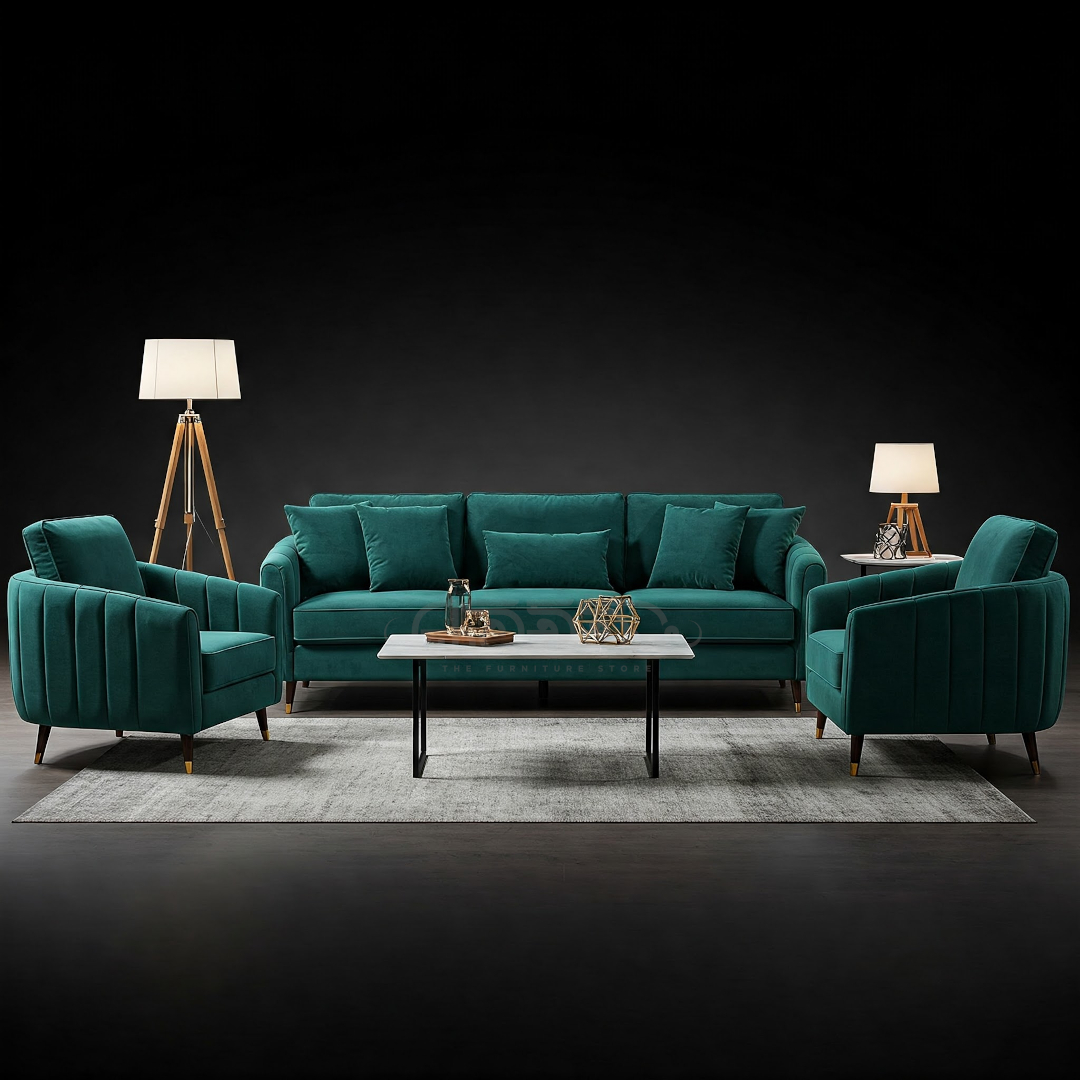 Cozy Green Sofa